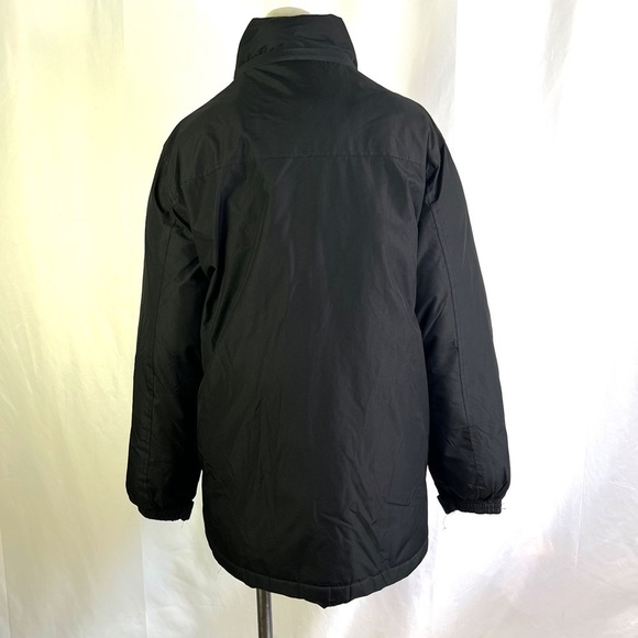 REEBOOK BLACK  PUFFER COAT WINTER BLACK COAT FRONT UNISEX MEN SIZE SMALL - Picture 4 of 14